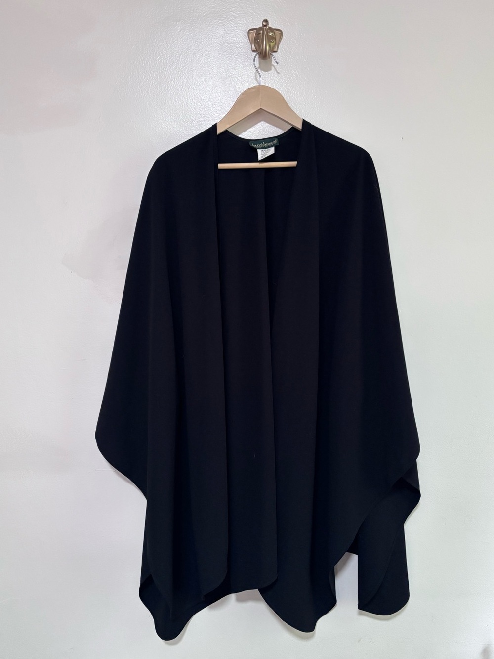 Harve Benard Vintage Black Open-Front Cape